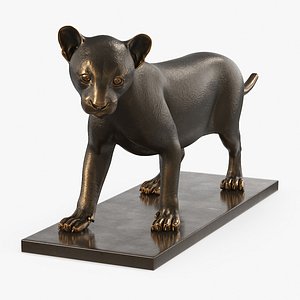 Bronze Lion Cub Sculpture