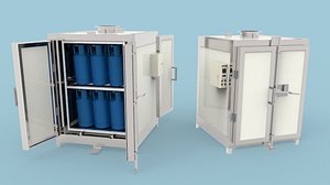 powder coating oven machine 3D