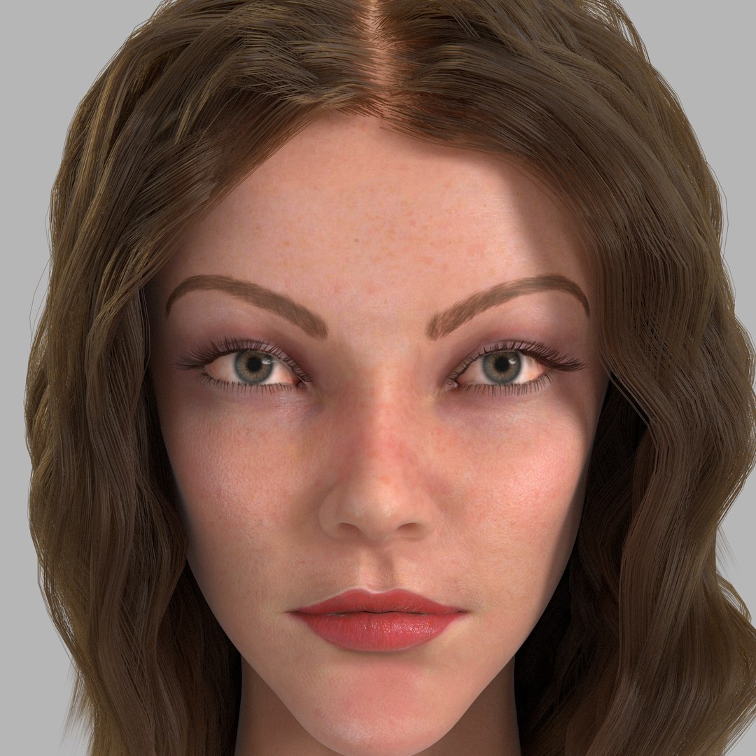 Real Female Head Model - TurboSquid 2398340