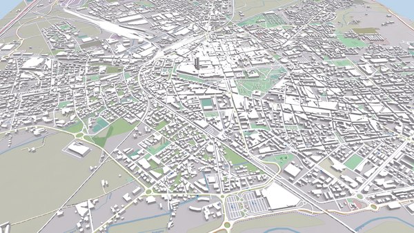 Cityscape Novara Italy 3D model