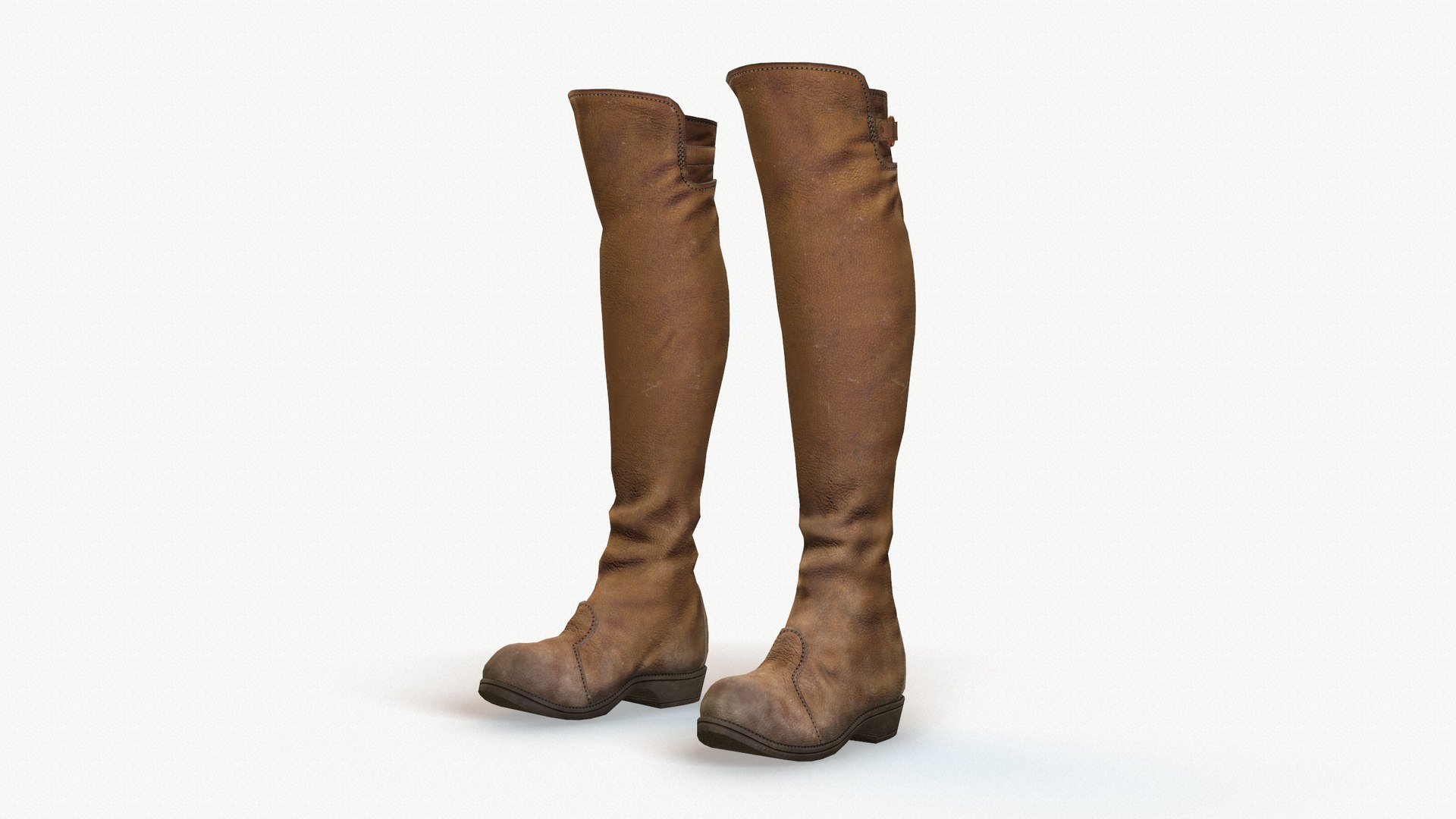 Ready Leather Boots Pbr 3D Model - TurboSquid 1216079