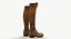 Botas de couro altas Jogo pronto Texturas PBR