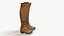 Botas de couro altas Jogo pronto Texturas PBR