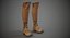 Botas de couro altas Jogo pronto Texturas PBR