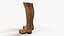 Botas de couro altas Jogo pronto Texturas PBR