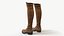 Botas de couro altas Jogo pronto Texturas PBR