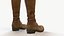 Botas de couro altas Jogo pronto Texturas PBR