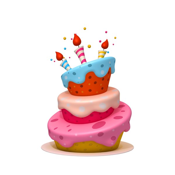 Birthday-cake 3D models - Sketchfab