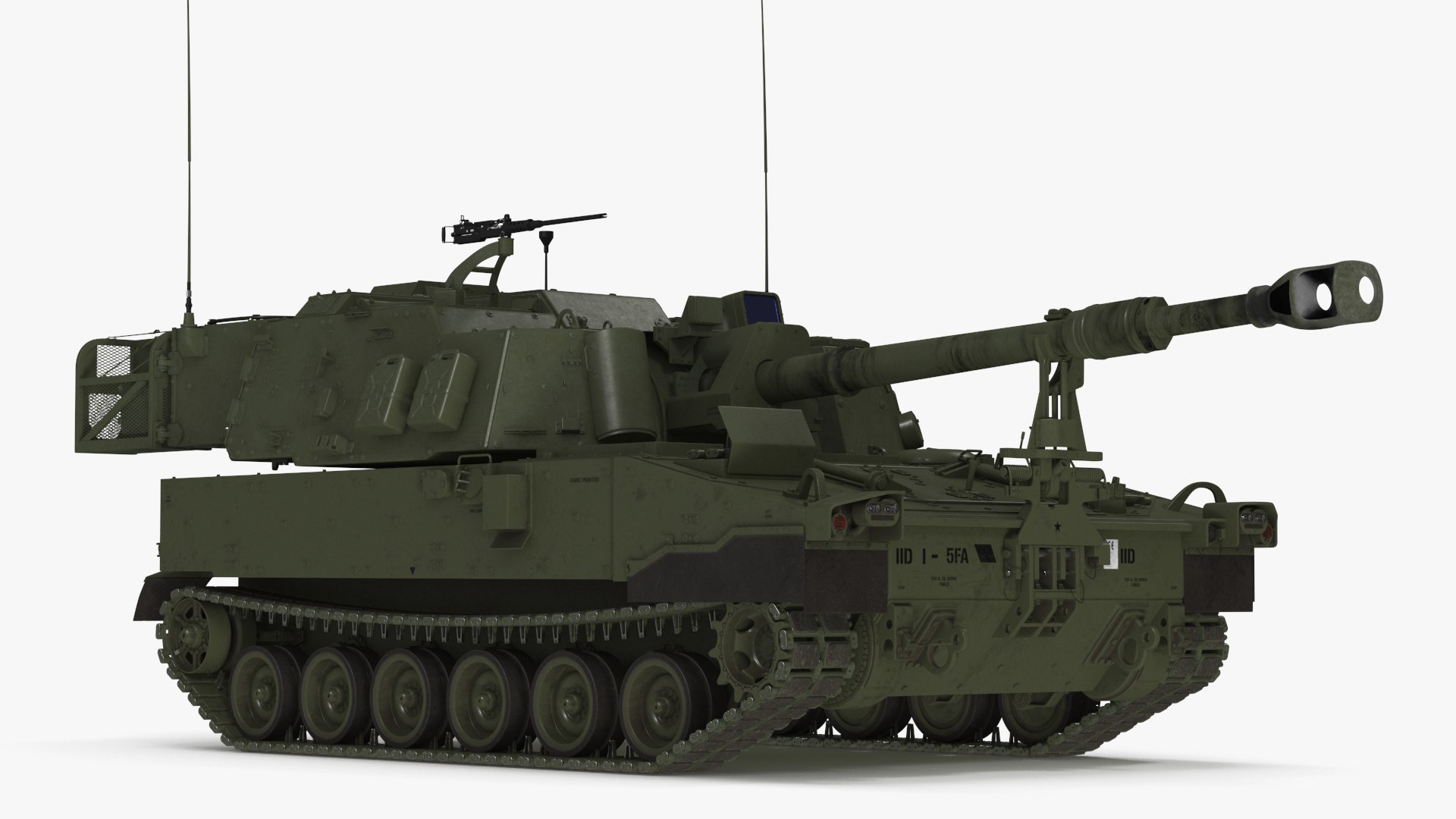 Military Howitzer M109A7 Paladin 3D model preview