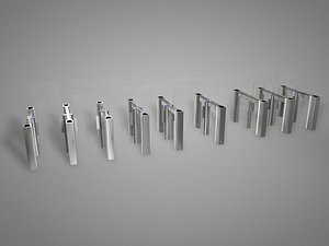 3d model entry access gates
