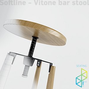 3d max bar stool vitone