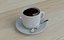 tasse de café avec assiette et cuillère