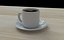 tasse de café avec assiette et cuillère