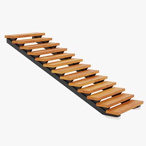 3D Stairs Straight 03