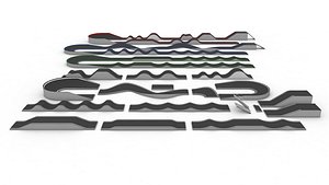 Pump track kit   and 3 pre-built tracks