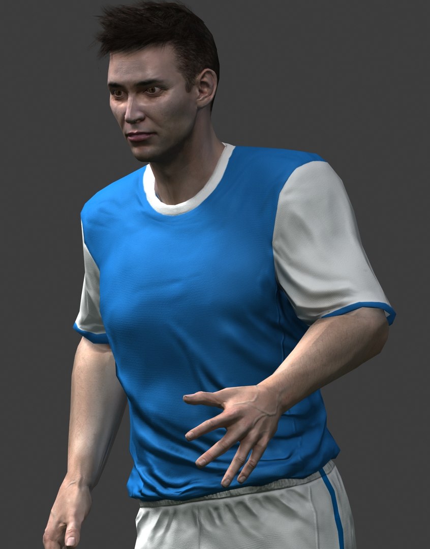 3d Soccer Player Model