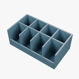 3D model Divided Parts Storage Bin - 800 x 450 x 300 mm