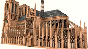 Notre-Dame de Paris Cathedral model