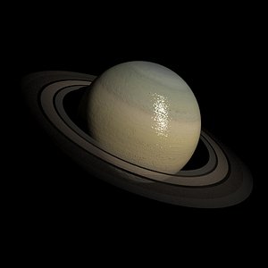 3D saturn planet