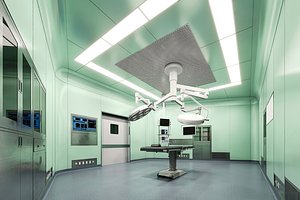 3D Medical Operating Room Modern Medical Hospital Room Surgical Operation Room