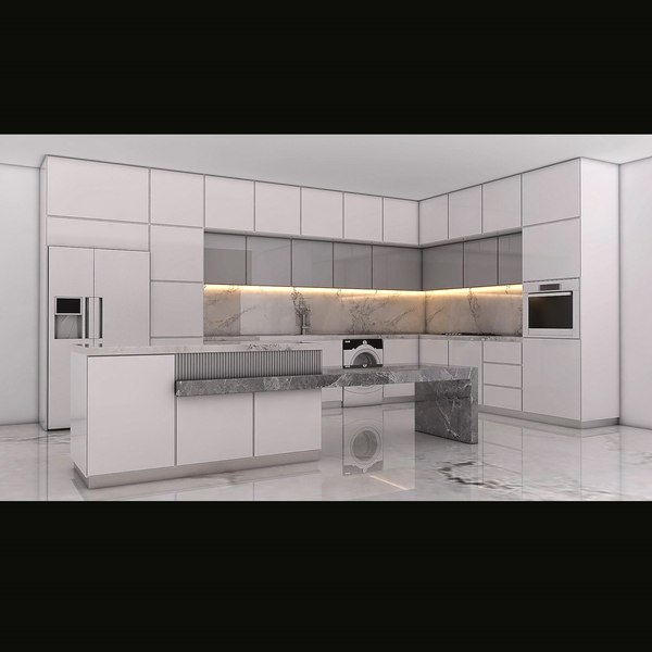 3D cabinet kitchen modern model