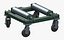 Workshop Wheel Dolly with Two Rollers and Detailed Swivel Casters