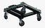 Workshop Wheel Dolly with Two Rollers and Detailed Swivel Casters