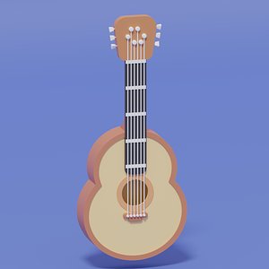 Cartoon Guitar 3D