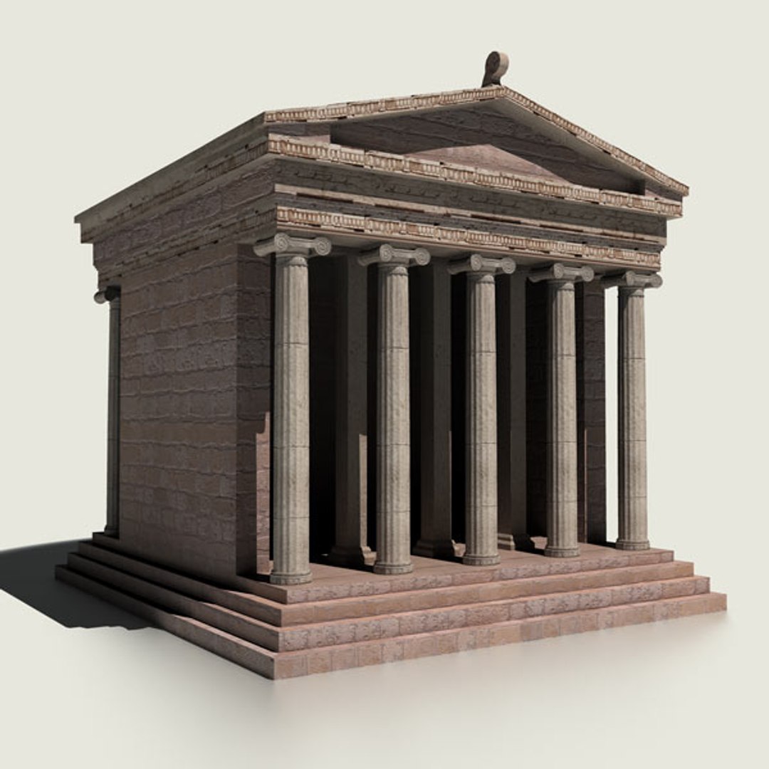 3d Small Roman Temple Model