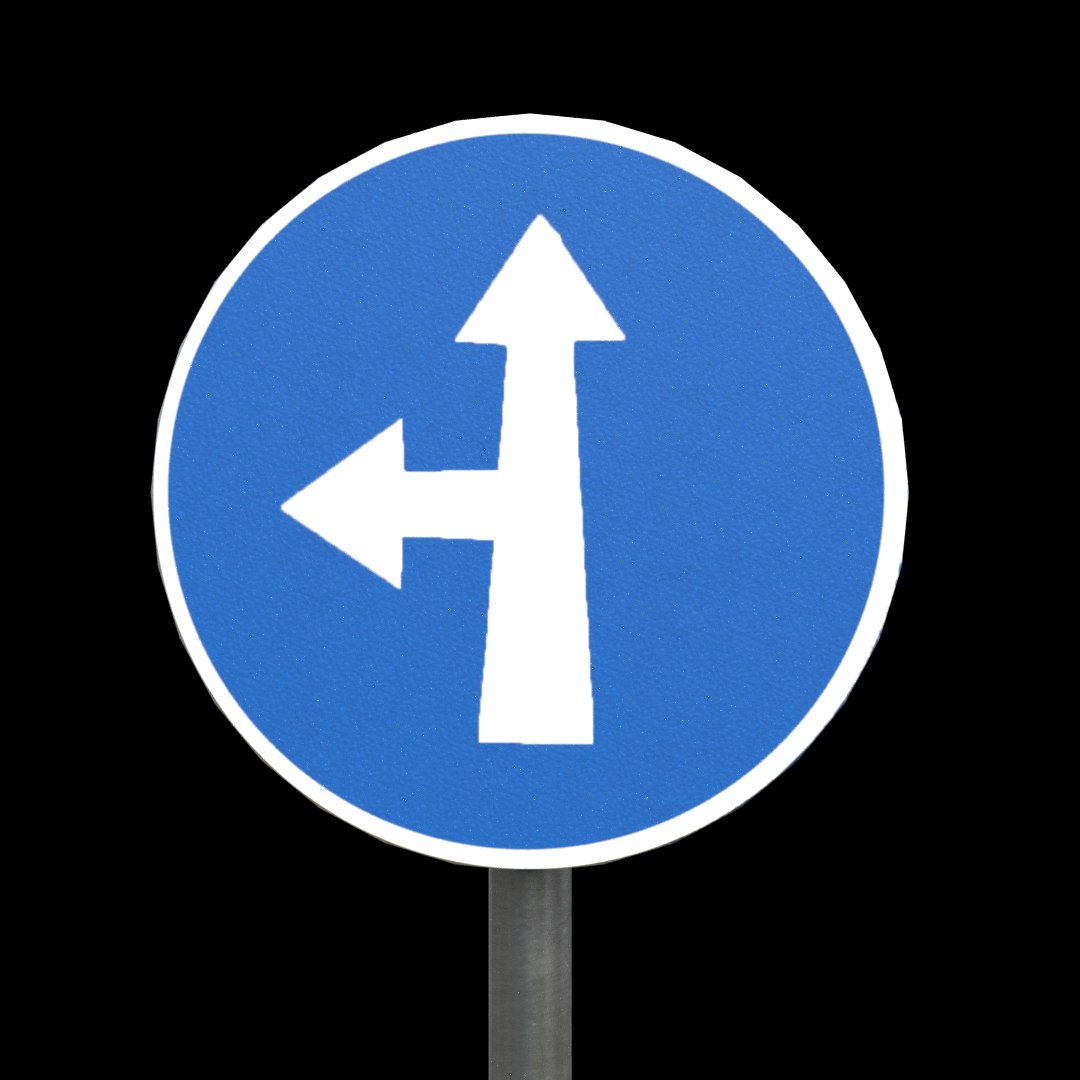 Compulsory roadsign 3D model - TurboSquid 1516073