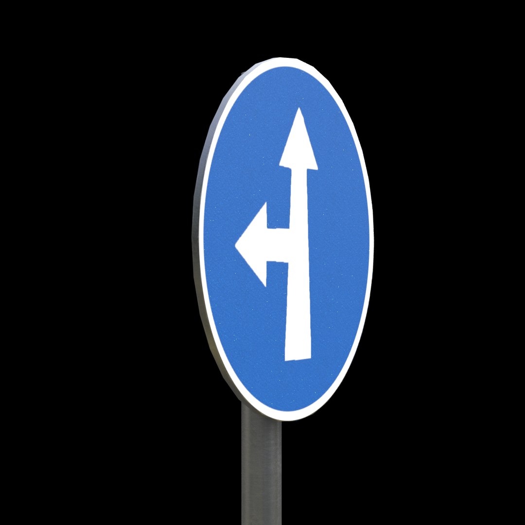 Compulsory roadsign 3D model - TurboSquid 1516073