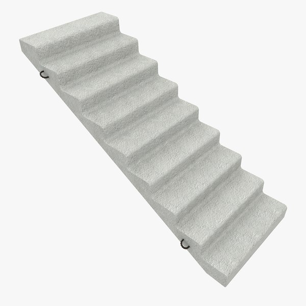 concrete staircase 3d model