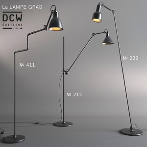 floor lamps la gras 3d model