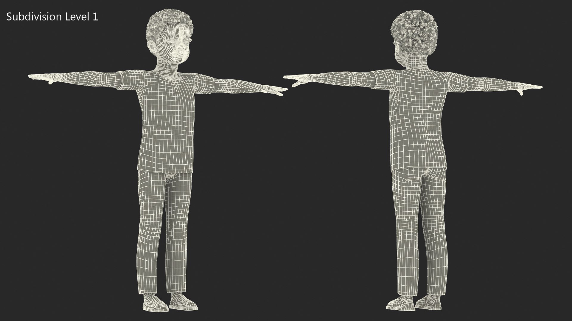 Black Child Boy Home Style T-Pose 3D model https://p.turbosquid.com/ts-thumb/2e/LoGpgO/pH/blackchildboyhomestyletpose3dmodel015/jpg/1661748039/1920x1080/fit_q87/e1f97eba2ed6ba8eb3fe95137c16528b37f2ad8e/blackchildboyhomestyletpose3dmodel015.jpg