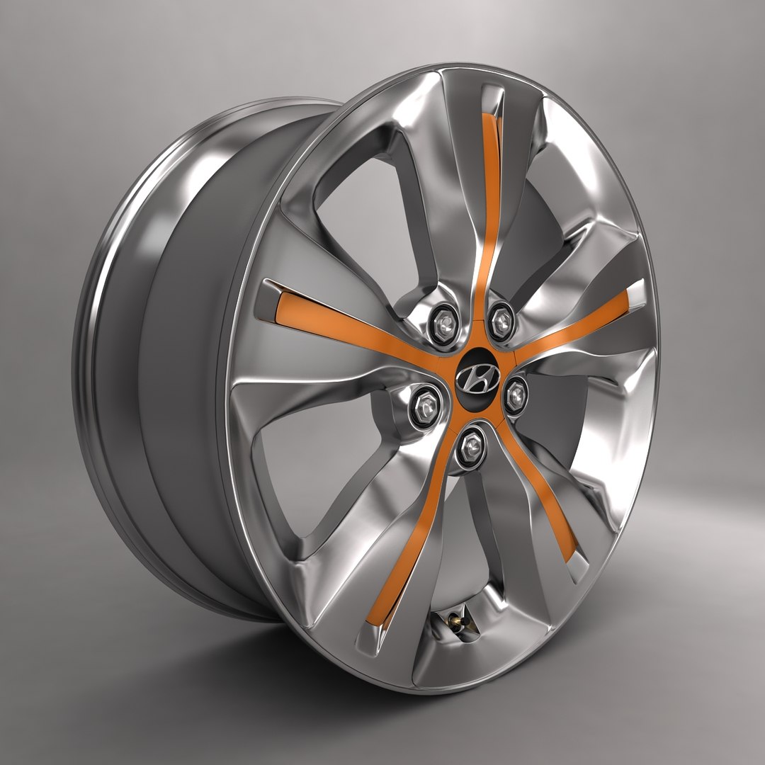 3d Model Of Hyundai Car Alloy Logo