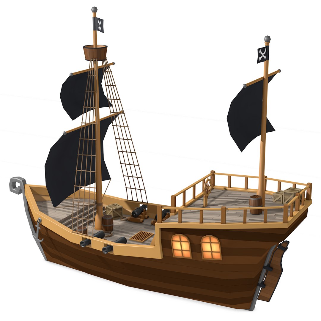Pirate Ship 3d Obj