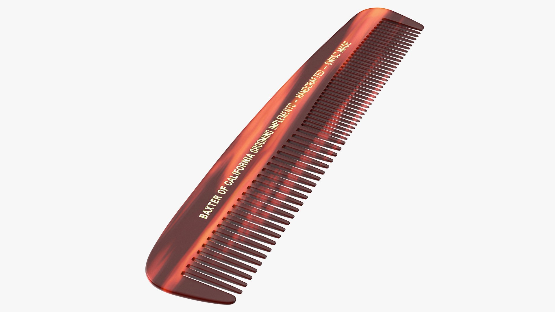 Baxter of California Pocket Comb Brown 3D model preview