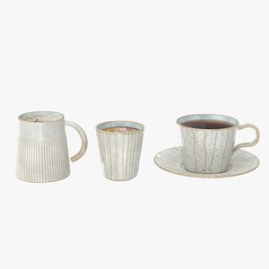 Coffee Set Edgy 3D model