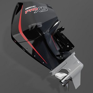 3D model Mercury Pro XS 175 Outboard  PBR model 3D
