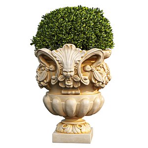 Garden pot 04 3D