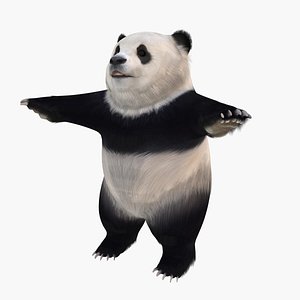 3d panda standing model