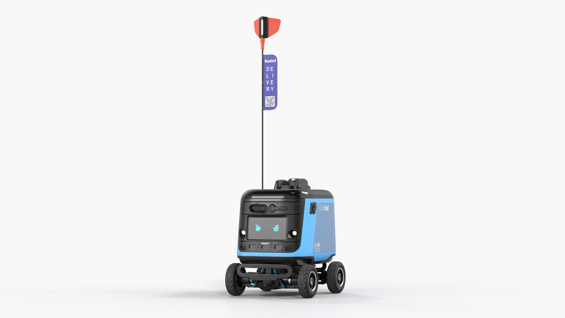 Delivery Robot Kiwibot Cyan 3D model preview