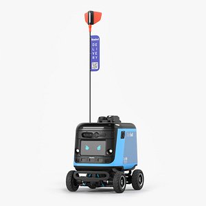 Delivery Robot Kiwibot Cyan