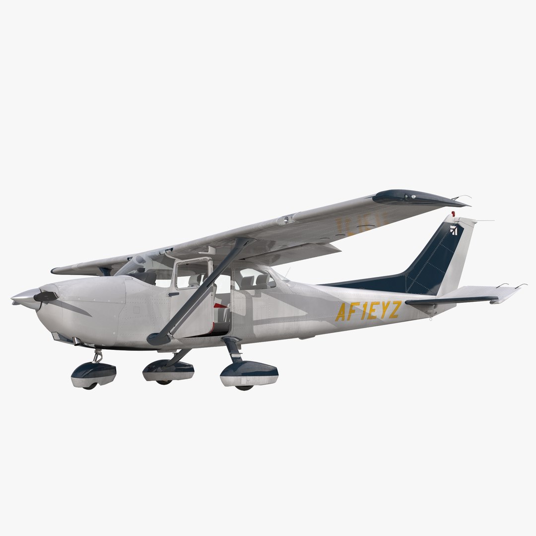 Cessna 172 Rigged 3D Model 3D model preview