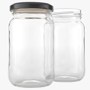 3D glass jar