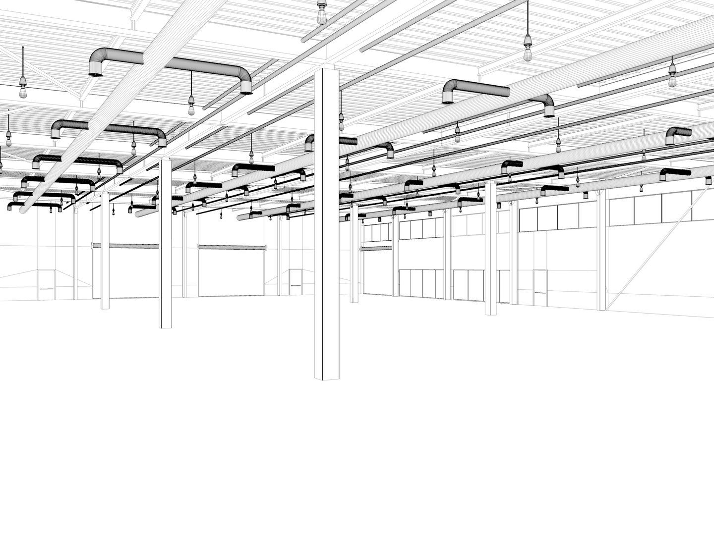 Modern Warehouse interior model TurboSquid 2057513