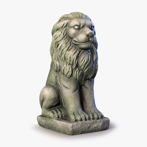 3d model of lion statue