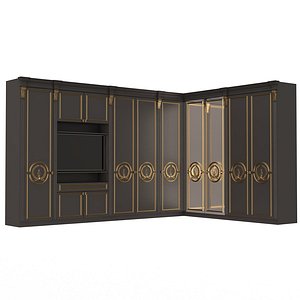 Classic Wardrobe Furniture 0403 Black model