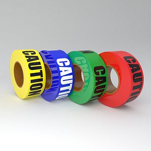 Caution Tape Collection 3D model