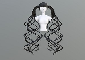 Ponytails Female Hair 3D